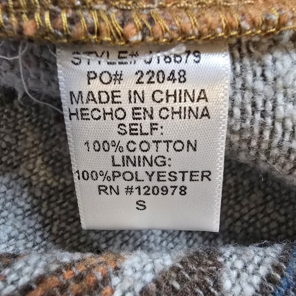 Entro Southwest Western Aztek Denim Shacket Ladies Size Small - Picture 10 of 11